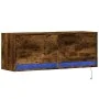 Wand-TV-Möbel mit LED-Lichtern in geräucherter Eiche 100x31x35 cm. von , TV-Möbel - Ref: Foro24-852366, Preis: 66,26 €, Rabat...