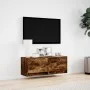 Wand-TV-Möbel mit LED-Lichtern in geräucherter Eiche 100x31x35 cm. von , TV-Möbel - Ref: Foro24-852366, Preis: 66,26 €, Rabat...