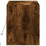 Mueble de TV de pared con luces LED roble ahumado 100x31x35 cm de , Muebles TV - Ref: Foro24-852366, Precio: 69,08 €, Descuen...