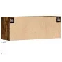 Wall-mounted TV stand with LED lights in smoked oak, 100x31x35 cm. by , TV Furniture - Ref: Foro24-852366, Price: 66,26 €, Di...