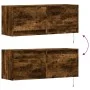 Wand-TV-Möbel mit LED-Lichtern in geräucherter Eiche 100x31x35 cm. von , TV-Möbel - Ref: Foro24-852366, Preis: 66,26 €, Rabat...