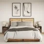 Wall-mounted bedside tables with LED lights, 2 units, brown oak. by , Nightstands - Ref: Foro24-3307988, Price: 85,81 €, Disc...