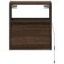 Wand-Nachttische mit LED-Lichtern, 2 Stück, Eiche Braun von , Nachttische - Ref: Foro24-3307988, Preis: 85,81 €, Rabatt: %