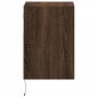 Wall-mounted bedside tables with LED lights, 2 units, brown oak. by , Nightstands - Ref: Foro24-3307988, Price: 87,11 €, Disc...