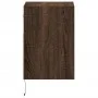Wall-mounted bedside tables with LED lights, 2 units, brown oak. by , Nightstands - Ref: Foro24-3307988, Price: 85,81 €, Disc...