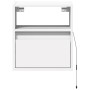 Wand-Nachttische mit LED-Lichtern, 2 Stück, weiß von , Nachttische - Ref: Foro24-3307976, Preis: 81,11 €, Rabatt: %
