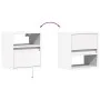 Wall-mounted bedside tables with LED lights, 2 units, white by , Nightstands - Ref: Foro24-3307976, Price: 80,01 €, Discount: %