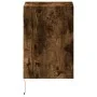 Mesita de noche de pared con luces LED roble ahumado de , Mesitas de noche - Ref: Foro24-3307983, Precio: 49,46 €, Descuento: %