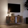 Mueble de TV de pared con luces LED roble ahumado 80x31x35 cm de , Muebles TV - Ref: Foro24-852261, Precio: 58,08 €, Descuent...