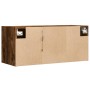 Wand-TV-Möbel mit LED-Lichtern in geräucherter Eiche 80x31x35 cm von , TV-Möbel - Ref: Foro24-852261, Preis: 59,01 €, Rabatt: %
