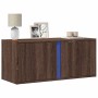 Wand-TV-Möbel mit LED-Lichtern, Eiche braun, 80x31x35 cm. von , TV-Möbel - Ref: Foro24-852263, Preis: 51,10 €, Rabatt: %
