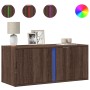Wand-TV-Möbel mit LED-Lichtern, Eiche braun, 80x31x35 cm. von , TV-Möbel - Ref: Foro24-852263, Preis: 51,10 €, Rabatt: %