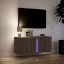 Wall-mounted TV stand with LED lights in brown oak, 80x31x35 cm. by , TV Furniture - Ref: Foro24-852263, Price: 50,44 €, Disc...