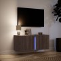 Wand-TV-Möbel mit LED-Lichtern, Eiche braun, 80x31x35 cm. von , TV-Möbel - Ref: Foro24-852263, Preis: 51,10 €, Rabatt: %