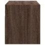 Wall-mounted TV stand with LED lights in brown oak, 80x31x35 cm. by , TV Furniture - Ref: Foro24-852263, Price: 50,44 €, Disc...