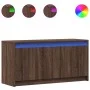 LED TV stand in brown oak engineered wood, 100x34x50 cm by , TV Furniture - Ref: Foro24-852214, Price: 76,97 €, Discount: %