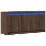 LED TV stand in brown oak engineered wood, 100x34x50 cm by , TV Furniture - Ref: Foro24-852214, Price: 76,97 €, Discount: %