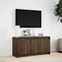 LED TV stand in brown oak engineered wood, 100x34x50 cm by , TV Furniture - Ref: Foro24-852214, Price: 76,97 €, Discount: %