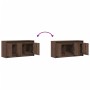 LED TV stand in brown oak engineered wood, 100x34x50 cm by , TV Furniture - Ref: Foro24-852214, Price: 77,97 €, Discount: %