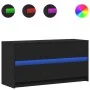 TV-Möbel mit LED-Beleuchtung, aus schwarzem Ingenieurholz, 100x34x50 cm. von , TV-Möbel - Ref: Foro24-852216, Preis: 101,91 €...