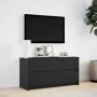 TV-Möbel mit LED-Beleuchtung, aus schwarzem Ingenieurholz, 100x34x50 cm. von , TV-Möbel - Ref: Foro24-852216, Preis: 101,91 €...