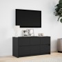 TV-Möbel mit LED-Beleuchtung, aus schwarzem Ingenieurholz, 100x34x50 cm. von , TV-Möbel - Ref: Foro24-852216, Preis: 106,43 €...