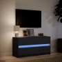 TV-Möbel mit LED-Beleuchtung, aus schwarzem Ingenieurholz, 100x34x50 cm. von , TV-Möbel - Ref: Foro24-852216, Preis: 106,43 €...