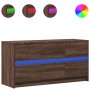 Mueble de TV LED madera ingeniería marrón roble 100x34x50 cm de , Muebles TV - Ref: Foro24-852221, Precio: 109,94 €