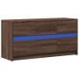Mueble de TV LED madera ingeniería marrón roble 100x34x50 cm de , Muebles TV - Ref: Foro24-852221, Precio: 109,94 €