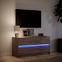 LED-TV-Möbel aus braunem Eichen-Ingenieurholz 100x34x50 cm. von , TV-Möbel - Ref: Foro24-852221, Preis: 106,71 €, Rabatt: %