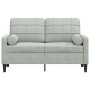 Zweiplätziges Sofa mit hellgrauen Samtkissen, 120 cm. von , Sofas - Ref: Foro24-3278209, Preis: 197,87 €, Rabatt: %