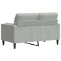 Sofá de 2 plazas con cojines terciopelo gris claro 120 cm de , Sofás - Ref: Foro24-3278209, Precio: 212,06 €, Descuento: %