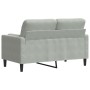 Zweiplätziges Sofa mit hellgrauen Samtkissen, 120 cm. von , Sofas - Ref: Foro24-3278209, Preis: 197,87 €, Rabatt: %