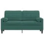 2-seater sofa with dark green velvet cushions, 140 cm by , Sofas - Ref: Foro24-3278221, Price: 250,43 €, Discount: %