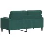 Sofá de 2 plazas con cojines terciopelo verde oscuro 140 cm de , Sofás - Ref: Foro24-3278221, Precio: 250,34 €, Descuento: %