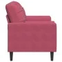 2-seater sofa with red velvet cushions 140 cm by , Sofas - Ref: Foro24-3278223, Price: 211,65 €, Discount: %