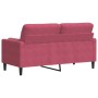 Zweiplätziges Sofa mit roten Samtkissen, 140 cm. von , Sofas - Ref: Foro24-3278223, Preis: 214,81 €, Rabatt: %