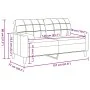 2-seater sofa with red velvet cushions 140 cm by , Sofas - Ref: Foro24-3278223, Price: 211,65 €, Discount: %