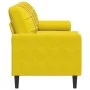 Sofá de 3 plazas con cojines terciopelo amarillo 180 cm de , Sofás - Ref: Foro24-3278235, Precio: 320,78 €, Descuento: %
