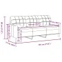 3-seater sofa with yellow velvet cushions, 180 cm by , Sofas - Ref: Foro24-3278235, Price: 320,78 €, Discount: %