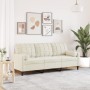 3-seater sofa with cream velvet cushions, 180 cm by , Sofas - Ref: Foro24-3278237, Price: 333,66 €, Discount: %