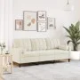 3-seater sofa with cream velvet cushions, 180 cm by , Sofas - Ref: Foro24-3278237, Price: 333,66 €, Discount: %