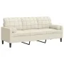 3-seater sofa with cream velvet cushions, 180 cm by , Sofas - Ref: Foro24-3278237, Price: 333,66 €, Discount: %