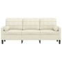 3-seater sofa with cream velvet cushions, 180 cm by , Sofas - Ref: Foro24-3278237, Price: 333,66 €, Discount: %