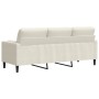 3-seater sofa with cream velvet cushions, 180 cm by , Sofas - Ref: Foro24-3278237, Price: 333,66 €, Discount: %
