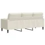 3-seater sofa with cream velvet cushions, 180 cm by , Sofas - Ref: Foro24-3278237, Price: 333,66 €, Discount: %