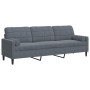 3-seater sofa with dark gray velvet cushions, 210 cm by , Sofas - Ref: Foro24-3278240, Price: 285,04 €, Discount: %