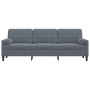 3-seater sofa with dark gray velvet cushions, 210 cm by , Sofas - Ref: Foro24-3278240, Price: 285,04 €, Discount: %