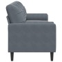 3-seater sofa with dark gray velvet cushions, 210 cm by , Sofas - Ref: Foro24-3278240, Price: 285,04 €, Discount: %