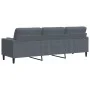 3-seater sofa with dark gray velvet cushions, 210 cm by , Sofas - Ref: Foro24-3278240, Price: 287,07 €, Discount: %